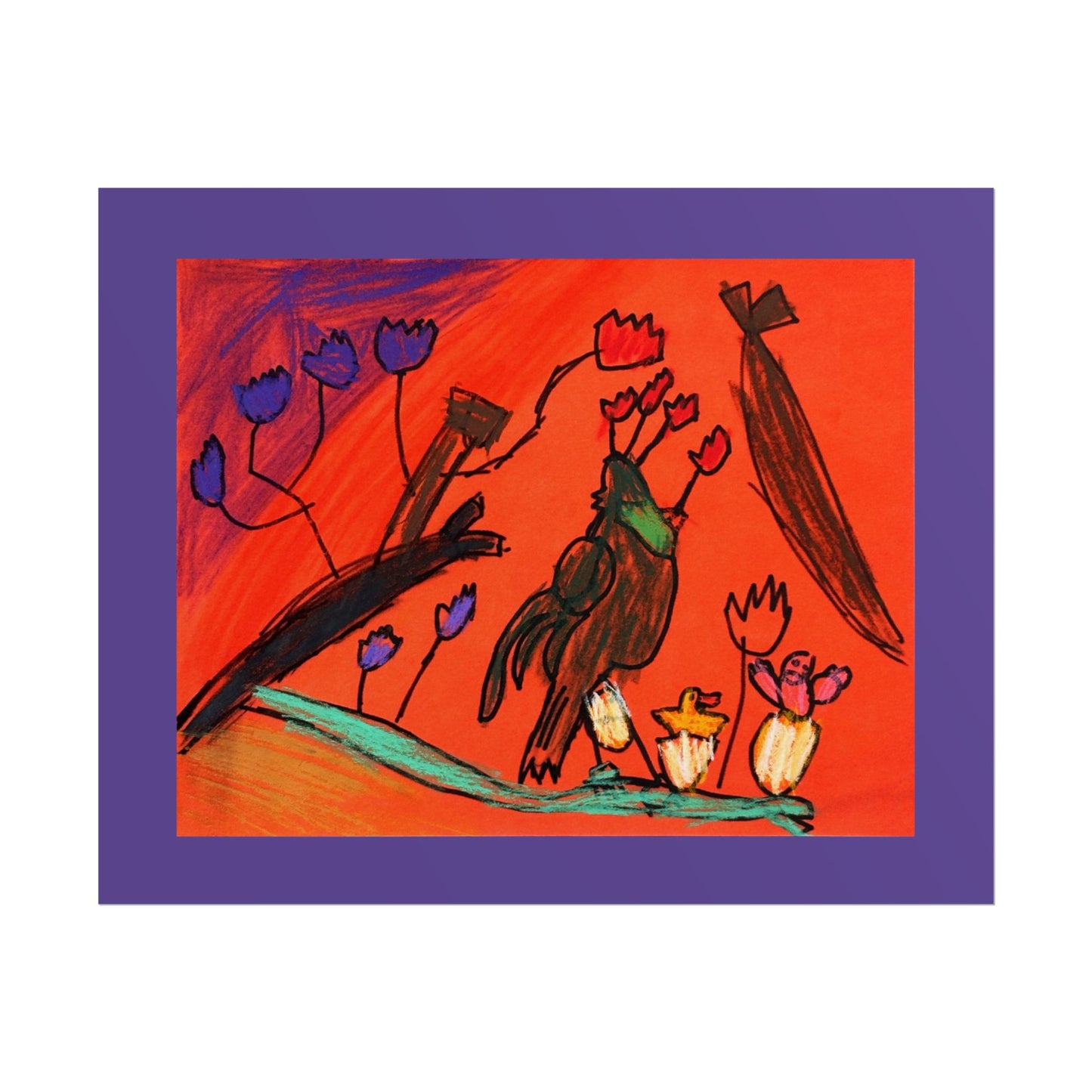 Bird Hatching Human Baby Print 20x16