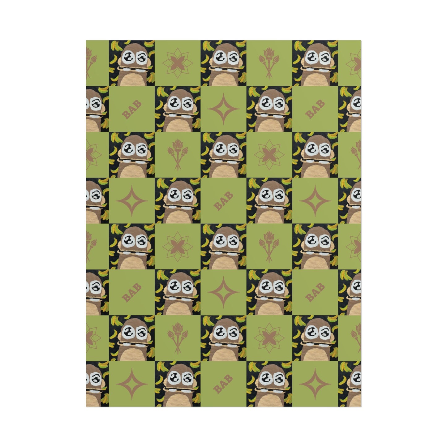 Monkey Classic Print Heritage Wasabi 18x24