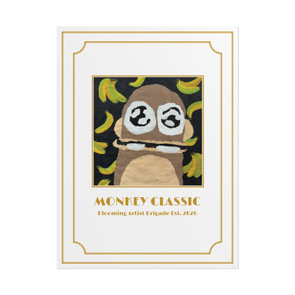 Monkey Classic Print Art Deco 18x24