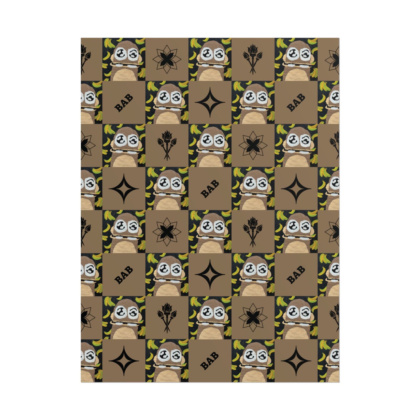 Monkey Classic Print Heritage Caviar 18x24