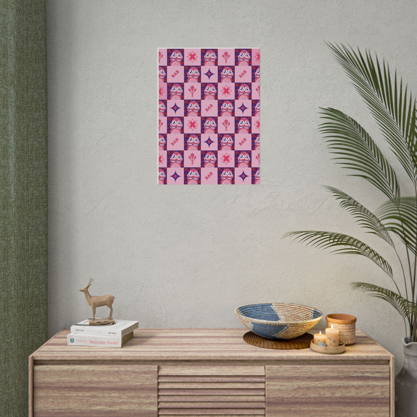 Monkey Mania 4 Print Heritage Azalea 18x24