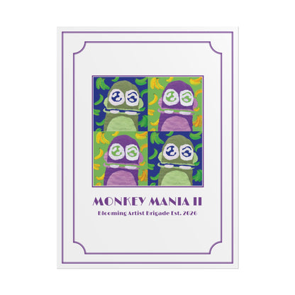 Monkey Mania 2 Print Art Deco 18x24
