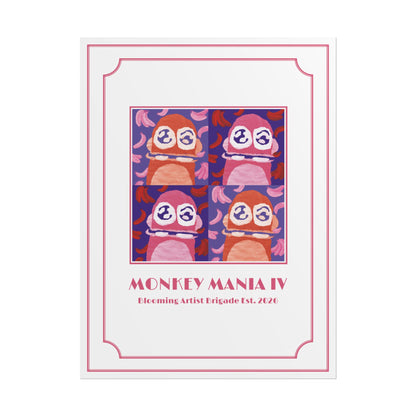Monkey Mania 4 Print Art Deco 18x24
