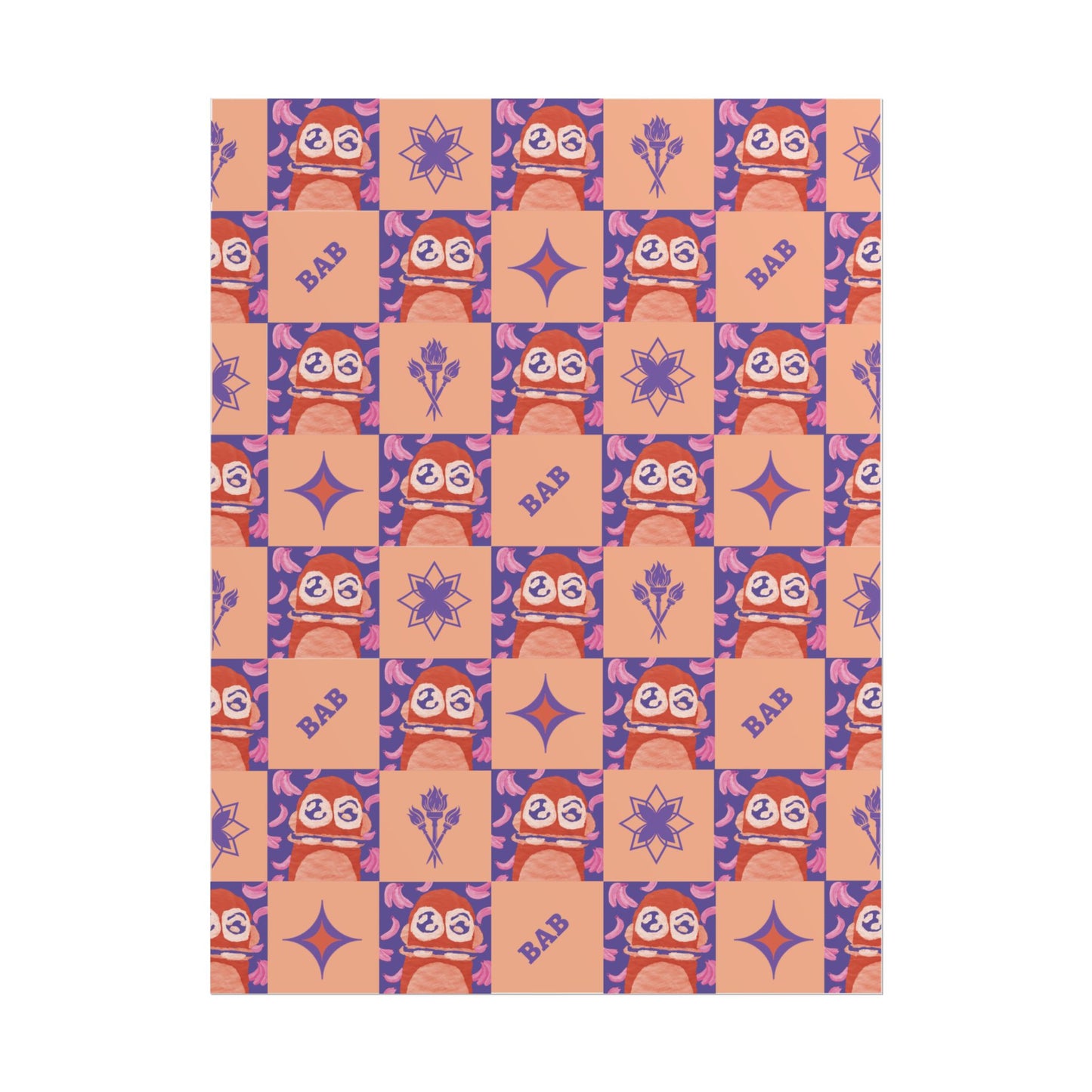 Monkey Mania 4 Print Heritage Papaya 18x24