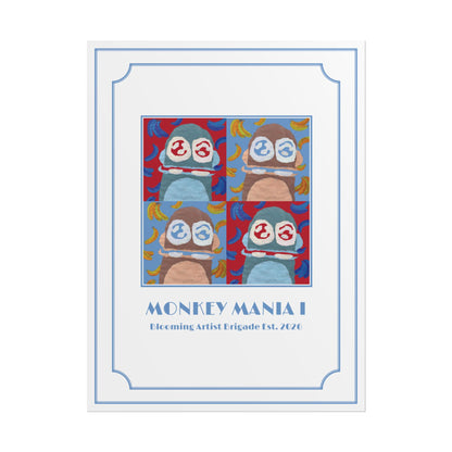 Monkey Mania 1 Print Art Deco 18x24