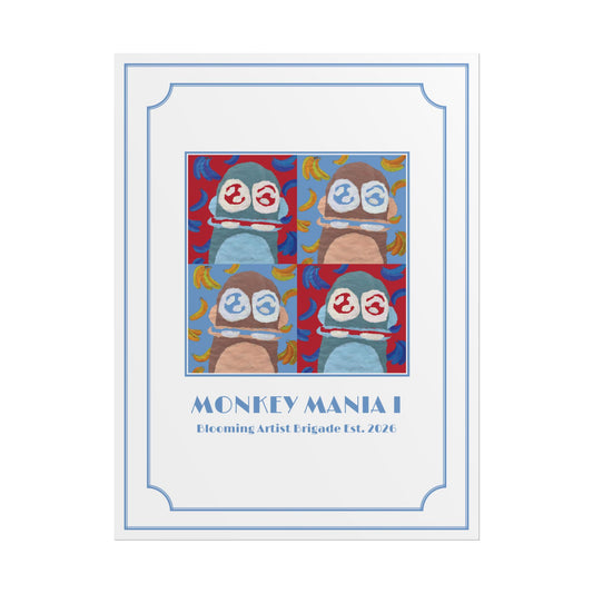 Monkey Mania 1 Print Art Deco 18x24