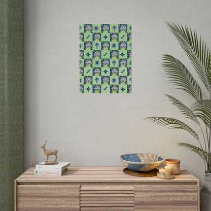 Monkey Mania 2 Print Heritage Sea Glass 18x24