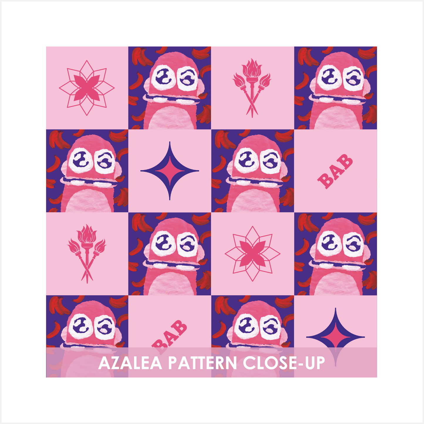 Monkey Mania 4 Print Heritage Azalea 18x24