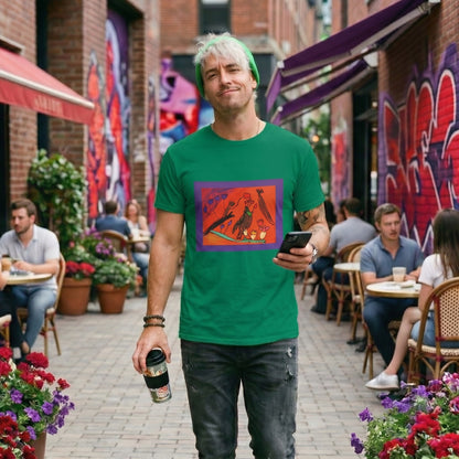 Adult T-Shirt Bird Hatching Human Baby Green