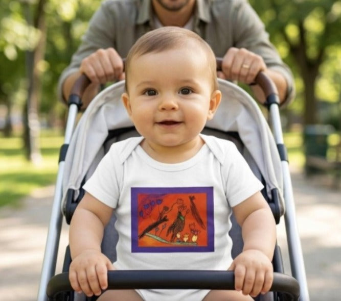 Baby Bodysuit Bird Hatching Human Baby