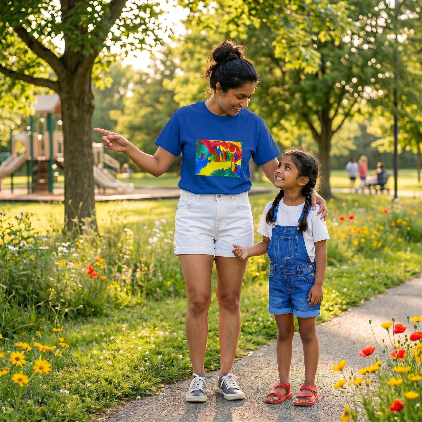 Adult T-shirt Charmed Forest Royal Blue