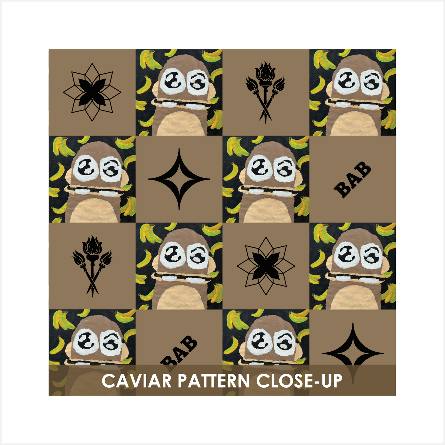 Monkey Classic Canvas Heritage Caviar 18x24