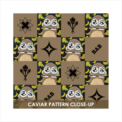 Monkey Classic Print Heritage Caviar 18x24