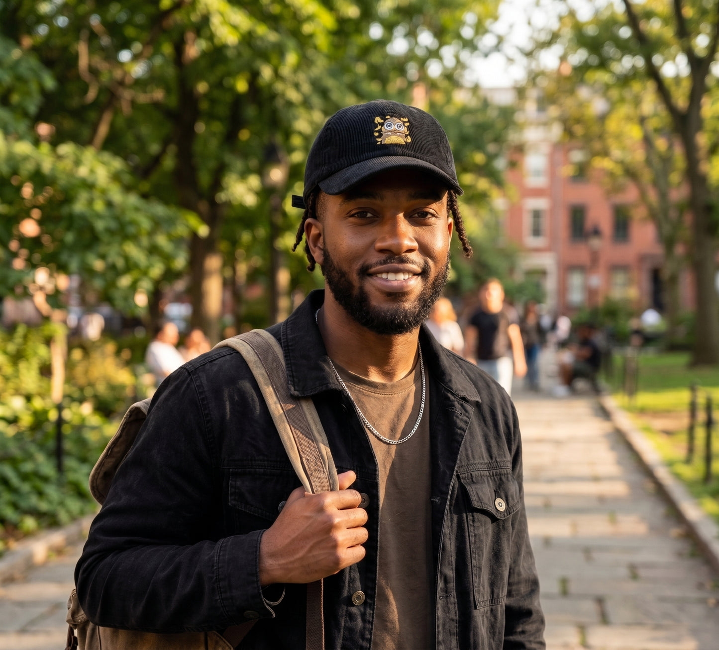 Monkey Classic Embroidered Corduroy Hat