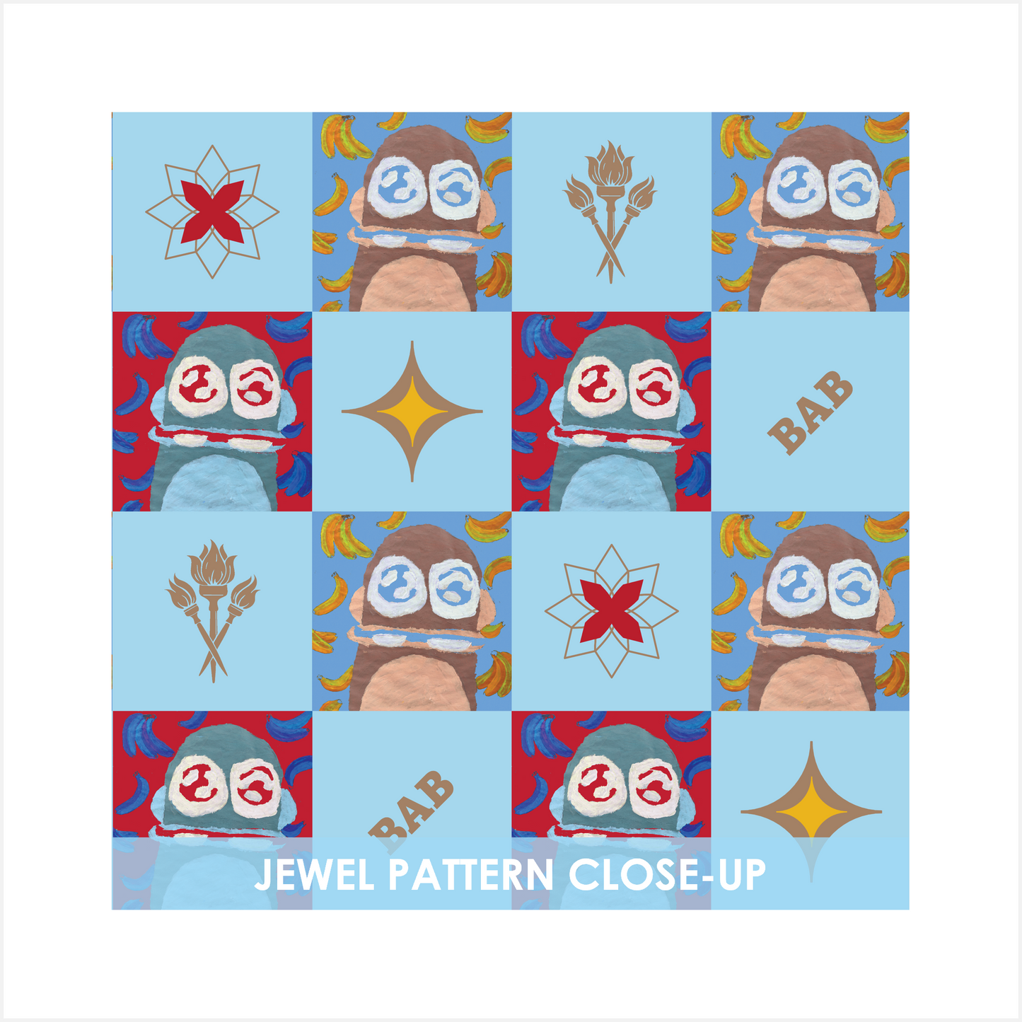 Monkey Mania 1 Print Heritage Jewel 18x24