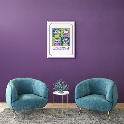 Monkey Mania 2 Print Art Deco 18X24
