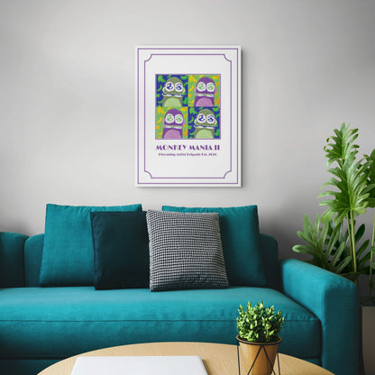 Monkey Mania 2 Print Art Deco 18X24