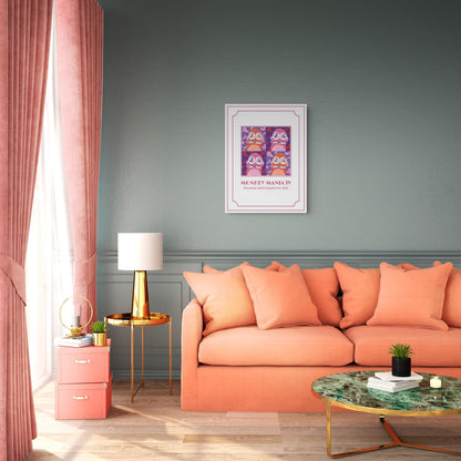 Monkey Mania 4 Print Art Deco 18X24
