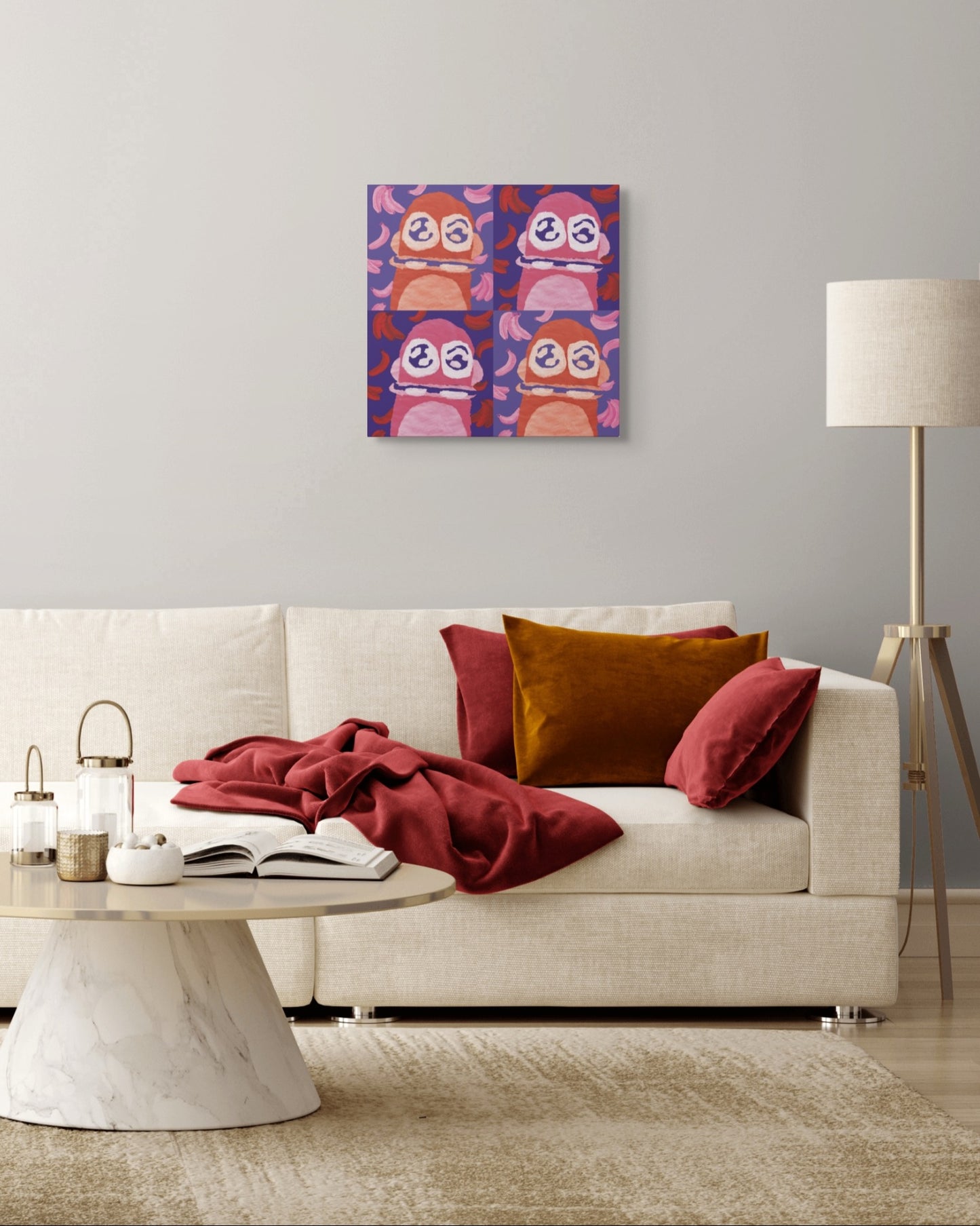 Monkey Mania 4 Print 16x16