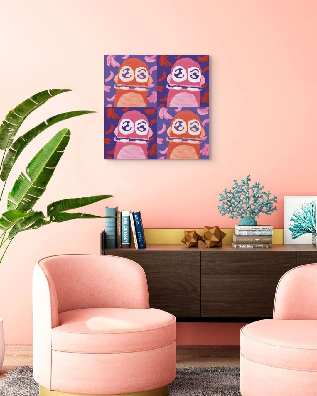 Monkey Mania 4 Print 16x16