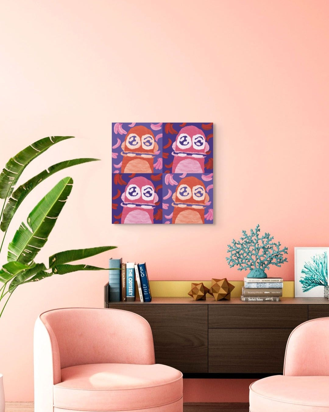 Monkey Mania 4 Canvas 16x16