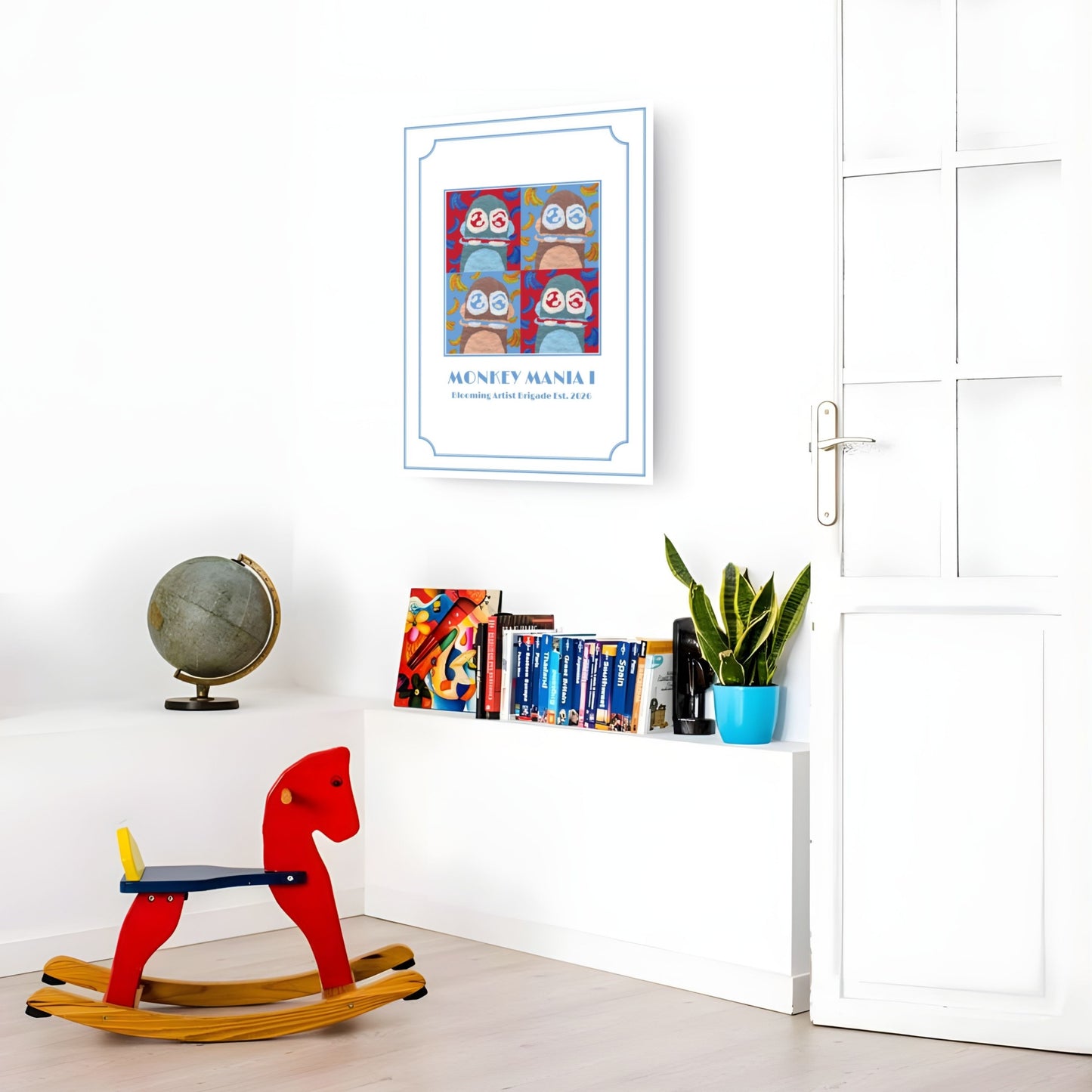Monkey Mania 1 Print Art Deco 18x24